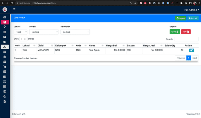 Infotech Retail Web Application 2